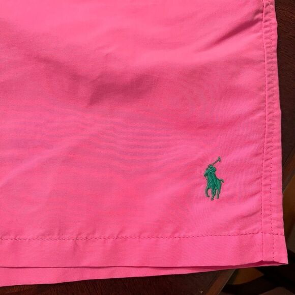 NWT Men's Polo Ralph Lauren Pink Swim Trunks w/ Green Polo Pony Size 4XB - Picture 2 of 4